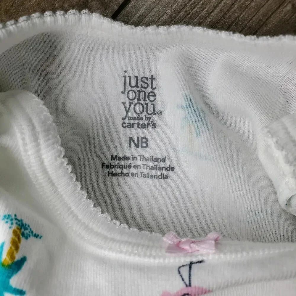 Carter's Baby Girl NB Newborn Bodysuit Top Bundle